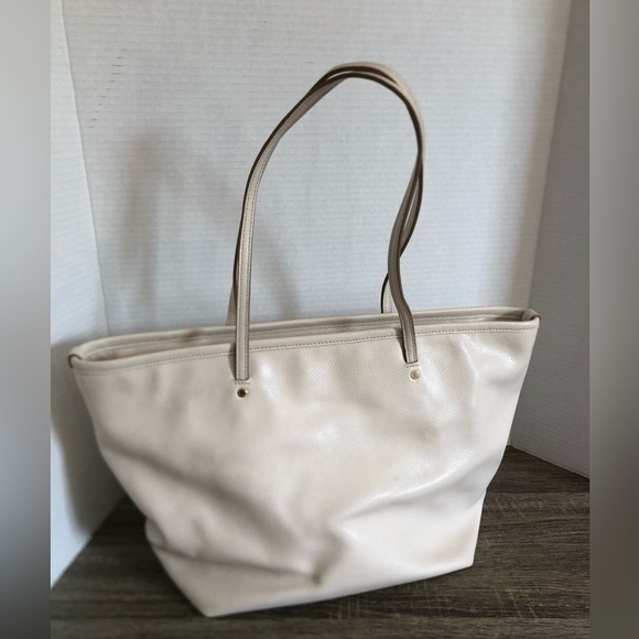 Coach Cream Crossgrain Leather Tote Bag - Picture 4 of 14
